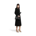 Women's Crush Medium Chain Bag Quilted in Black
