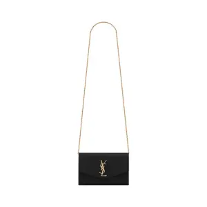 Uptown Chain Wallet In Grain De Poudre Embossed Leather Price