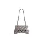 Women's Crush Small Chain Bag Quilted In Dark Grey