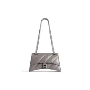 Women's Crush Small Chain Bag Quilted In Dark Grey