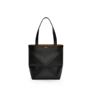 Puzzle Fold Tote In Shiny Calfskin