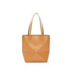 Puzzle Fold Tote In Shiny Calfskin