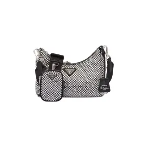 Prada Re-Edition 2005 Satin Bag With Crystals