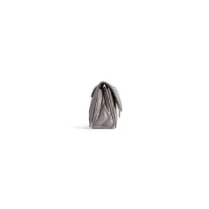 Women's Crush Small Chain Bag Quilted In Dark Grey