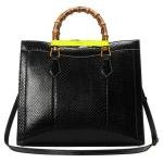 Gucci Diana Medium Python Tote Bag Black