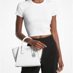 Avril Small Leather Top-Zip Satchel