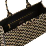 Large Prada Symbole Embroidered Fabric Handbag