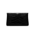Shiny Stamped Crocodile Leather Natalia Mini Shoulder Bag