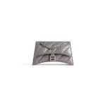 Women's Crush Small Chain Bag Quilted In Dark Grey