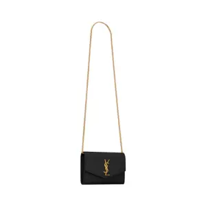 Uptown Chain Wallet In Grain De Poudre Embossed Leather Price