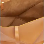 Puzzle Fold Tote In Shiny Calfskin